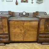 Mobila veche, tablouri, masina de cusut Singer, 2 fotolii, 2 aplice